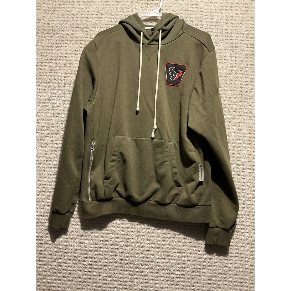 Houston Texans NIKE Dri-Fit Hoodie Green Salute To Service M NEW NO TAG‎